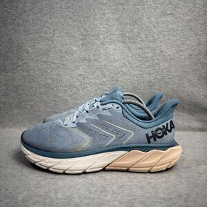 Hoka One One Womens Shoes Size 8.5 D Arahi 5 Blue White Wide Fit Running Sneaker